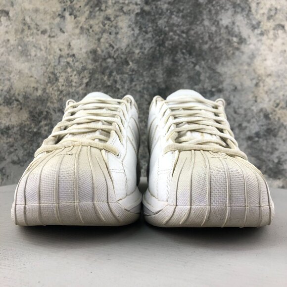 Adidas  Men's Size 9 Pro Model 2G Low Triple White Lace-Up Low Top Sneakers - Picture 2 of 15